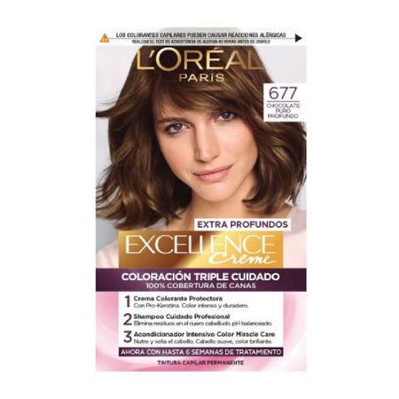 Imagen de Tinta Loreal Excellence Nº677 Chocolate Profundo