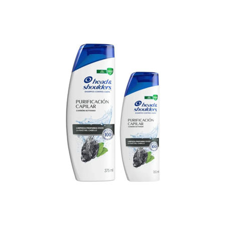 Imagen de Pack Head Shoulders Shampoo 375 ml + 180 ml Purificacion