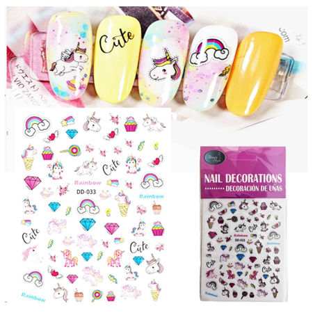 Imagen de Stickers para Uñas Beauty Style Unicornios DD-033