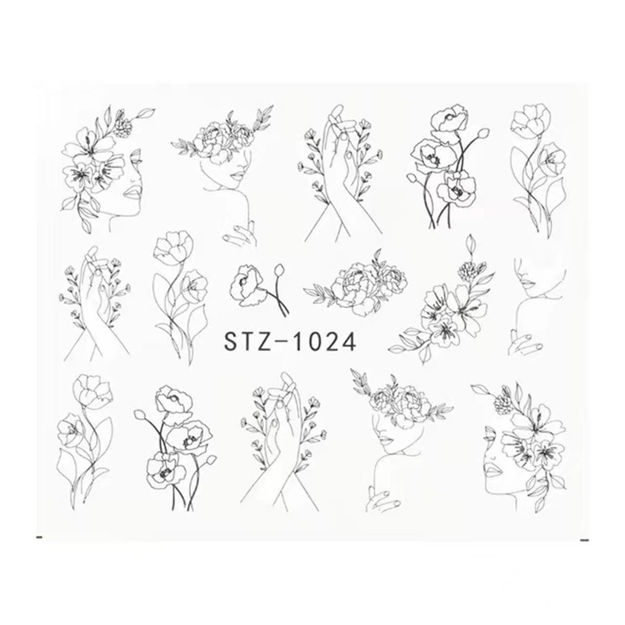 Imagen de Stickers Al Agua para Uñas Beauty Style STZ-1024