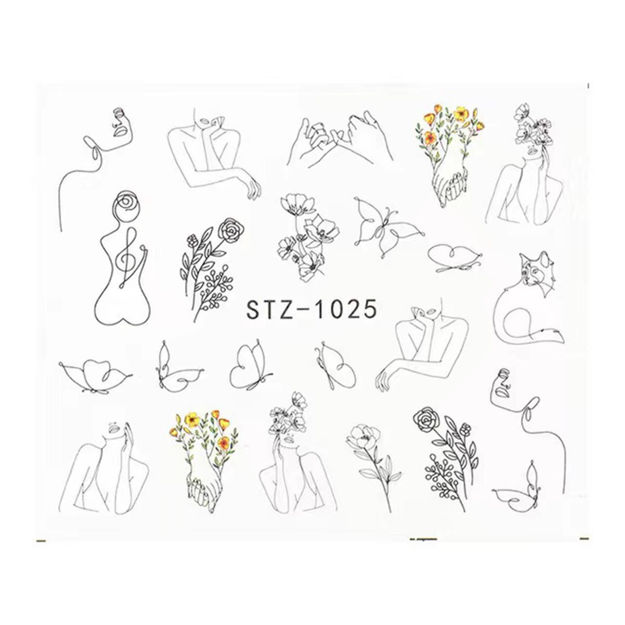 Imagen de Stickers Al Agua para Uñas Beauty Style STZ-1025