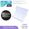 Imagen de Tips de Gel Soft 550 unidades Evok Coffin Largo