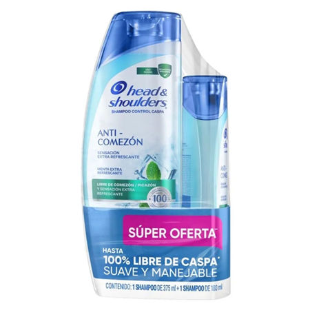 Imagen de Pack Shampoo Head & Shoulders Anti Comezon 180 ml + 375 ml