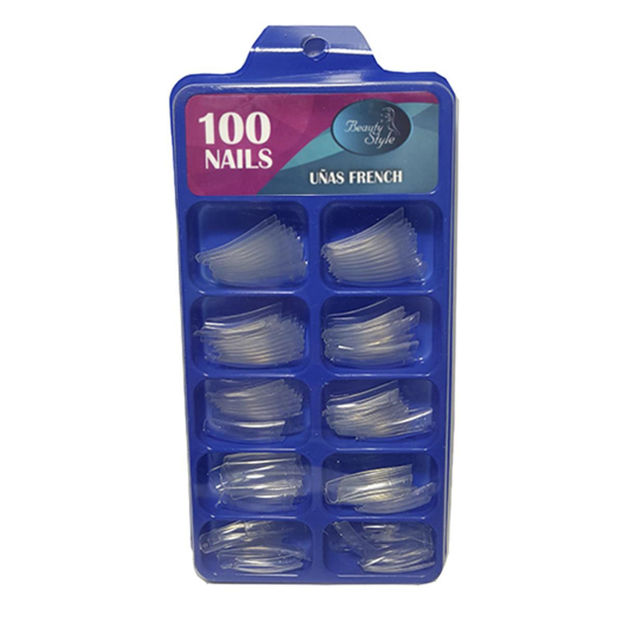 Imagen de Tips Uñas French Clear Beauty Style 100 unidades