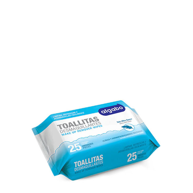 Imagen de Toallitas Desmaquillantes Algabo 25 unidades