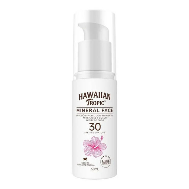 Imagen de Protector Solar Hawaiian Tropic Mineral Facial FPS30 50 ml