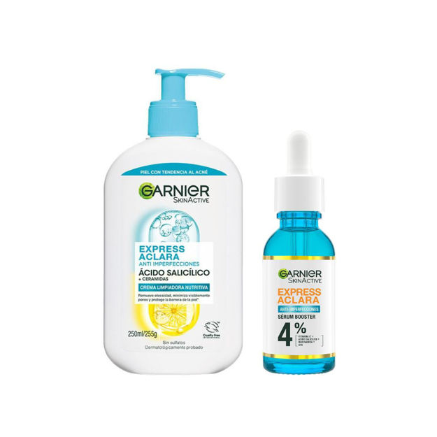 Imagen de Garnier Anti Imperfecciones Crema Limpiadora + Serum