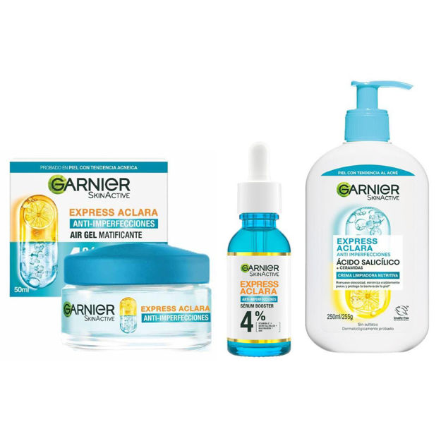 Imagen de Garnier Anti Imperfecciones Serum + Crema Gel + Limpiador