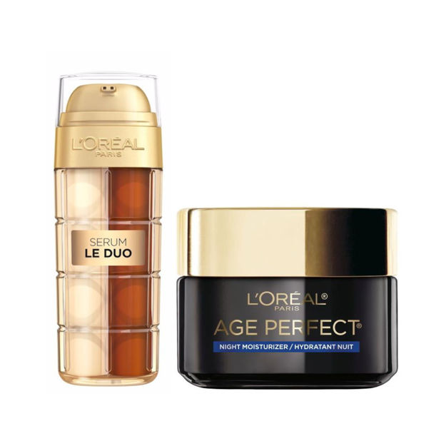 Imagen de Loreal Serum Age Perfect Le Duo + Crema Noche Age Perfect