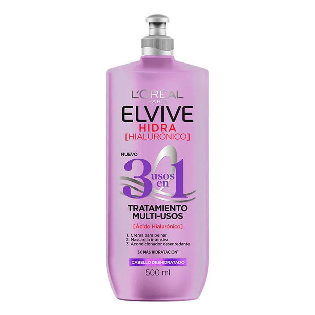 Imagen de Crema para Peinar Elvive 3 en 1 Hidra Hialuronico 500 ml