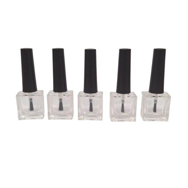 Imagen de Frasco Vidrio Esmalte 10 ml con Pincel Pack x5