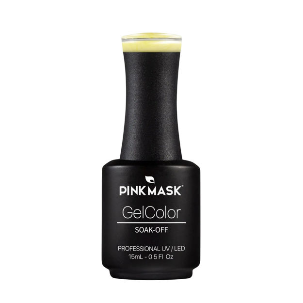 Imagen de Esmalte Semipermanente Pink Mask Gel Color Yellow Lily