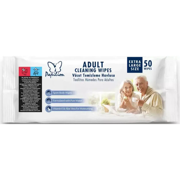 Imagen de Toallitas Humedas para Adulto 50 unidades