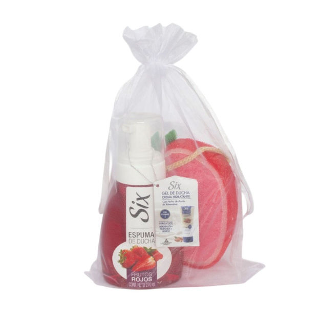 Imagen de Six Espuma De Ducha Frutos Rojos + Esponja
