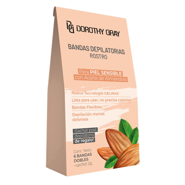 Imagen de Bandas Depilatorias para Rostro Dorothy Gray Almendras 6 u
