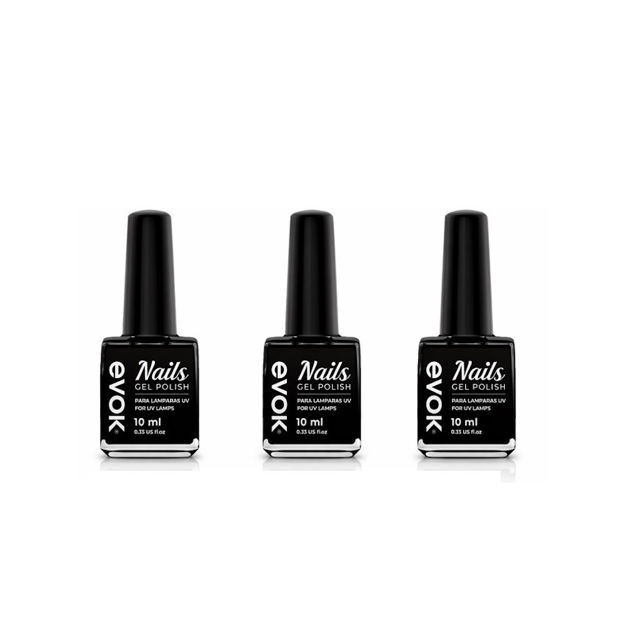Imagen de Esmaltes Semipermanentes Gel UV LED Evok Pack x3